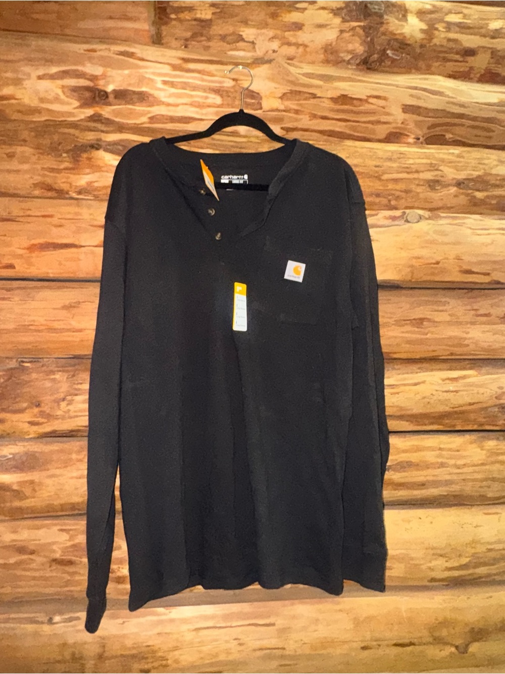 Carhartt Men's Long-Sleeve Henley Sz large